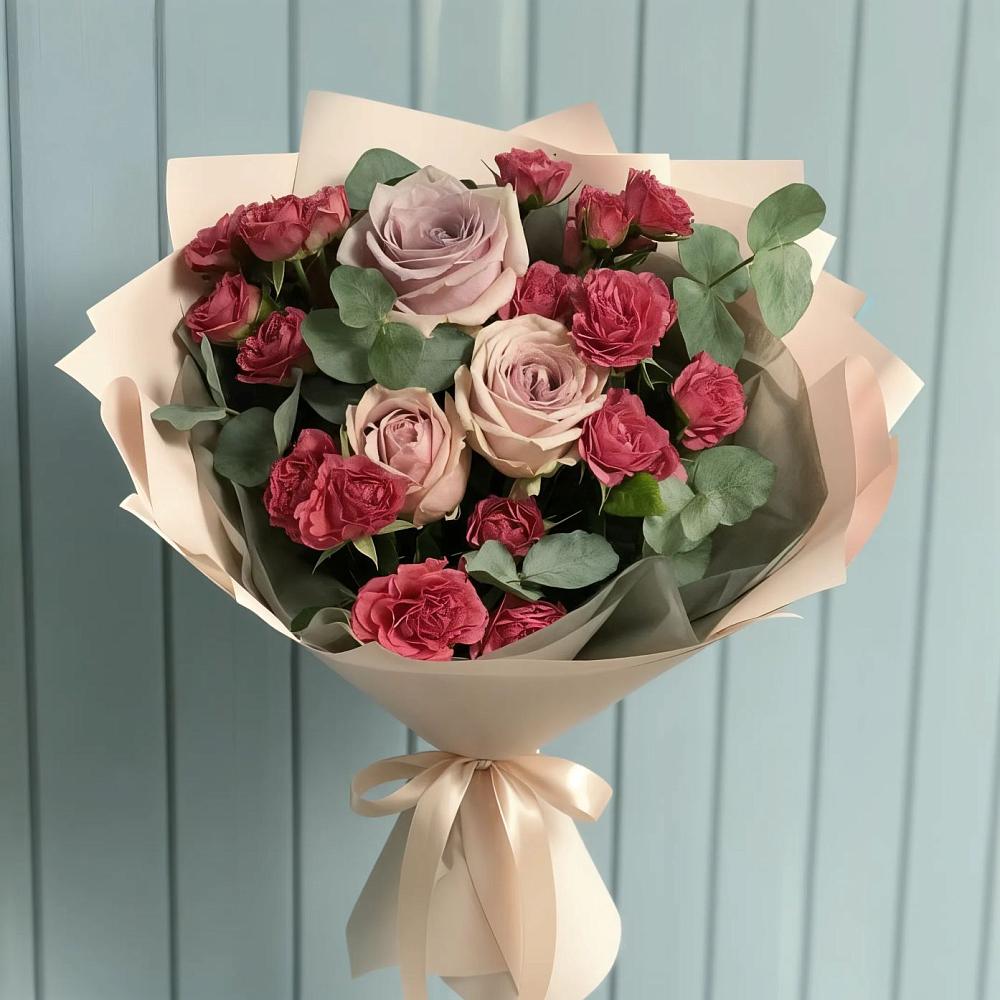 Букет цветов из: Гвоздики и Розы в Толмачёво