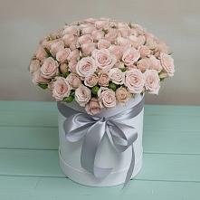 Цветочная композиция из Розы в шляпной коробке в Толмачёво