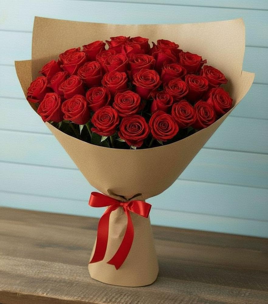 Букет Красные розы Милано в Толмачёво