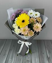 Букет цветов из:  Розы, Герберы и Хризантемы в Толмачёво