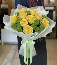 Букет цветов из:  Хризантемы и Розы в Толмачёво
