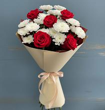 Букет цветов из:  Розы и Хризантемы в Толмачёво