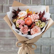Букет цветов из:  Гвоздики, Хризантемы и Розы в Толмачёво