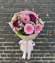 Букет цветов из:  Герберы и Хризантемы в Толмачёво