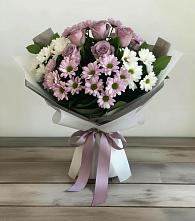 Букет цветов из:  Хризантемы и Розы в Толмачёво