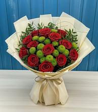 Букет цветов из:  Розы и Хризантемы в Толмачёво